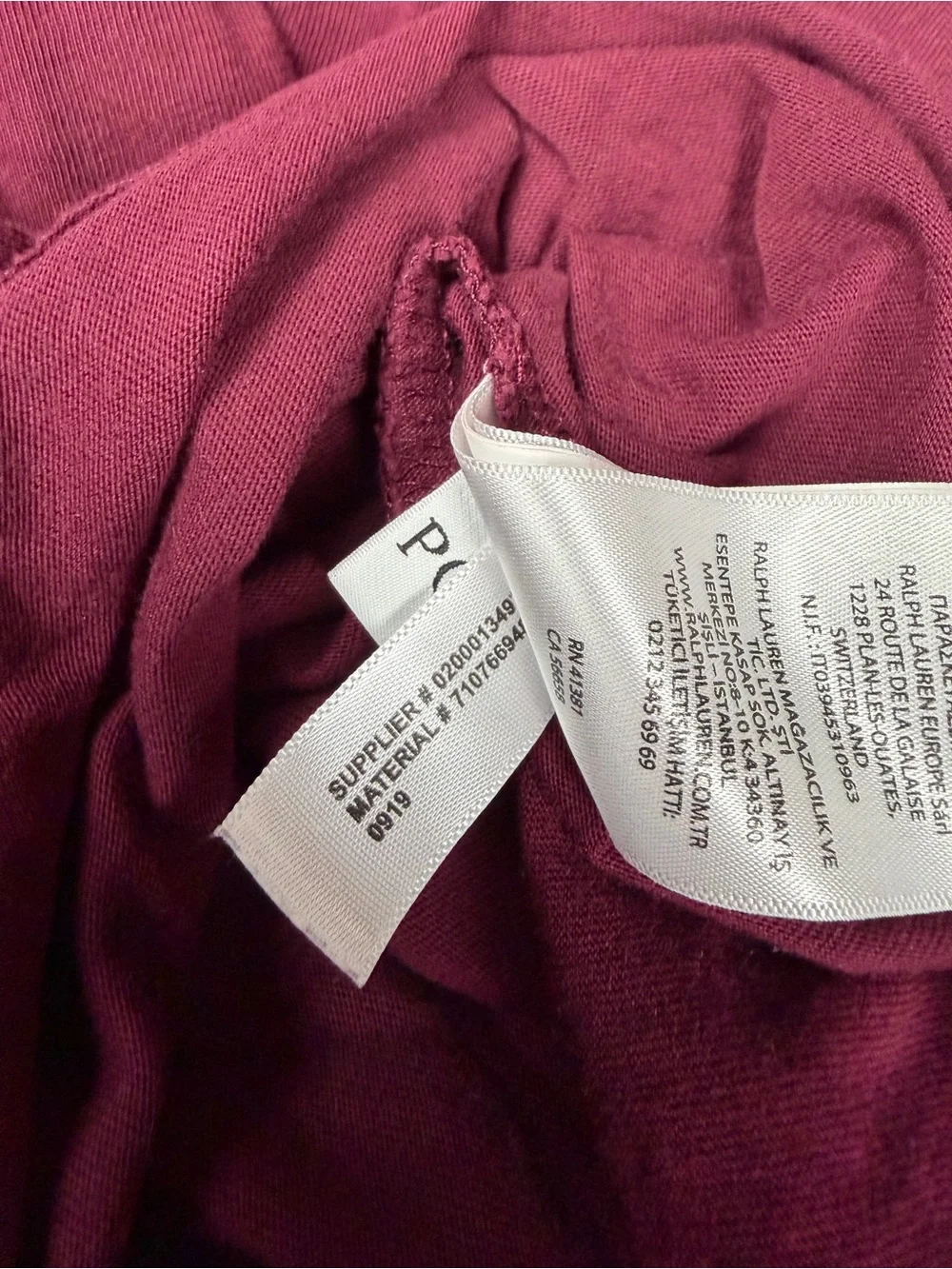 Sz 2XL Men’s Polo Ralph Lauren Lightweight Long Sleeve Hooded Shirt Burgundy